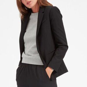 Like New Everlane 100% Wool Italian GoWeave Blazer Black 6